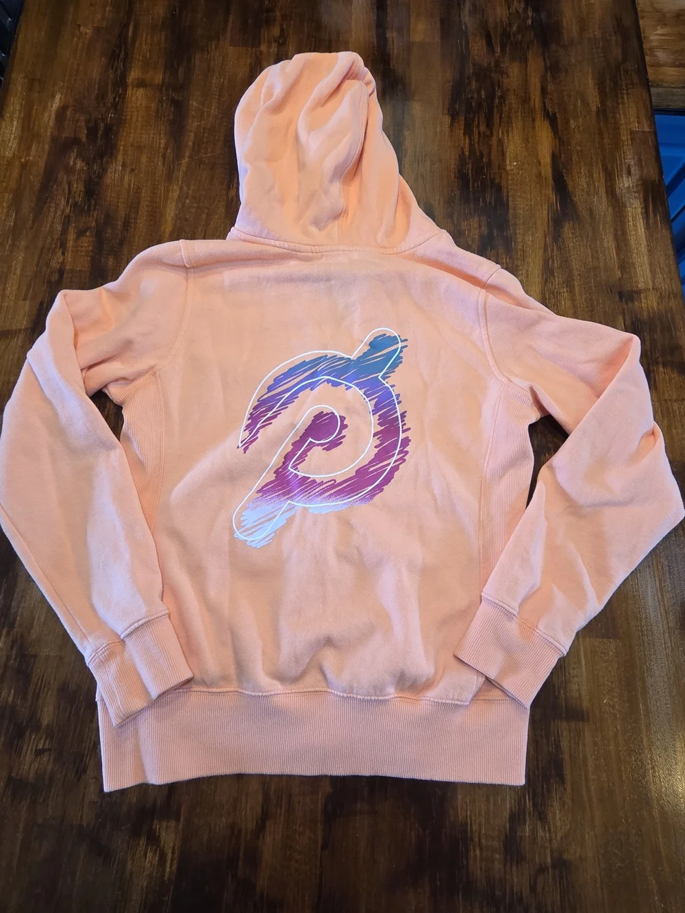 Peloton Women's Ultimate Lightweight Full Zip Hoodie w/ Pockets Size M Orange